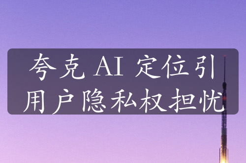 夸克 AI 定位引用户隐私权担忧