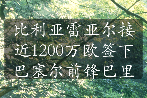 比利亚雷亚尔接近1200万欧签下巴塞尔前锋巴里