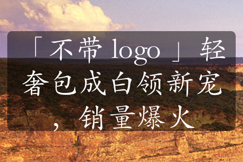 「不带 logo 」轻奢包成白领新宠，销量爆火