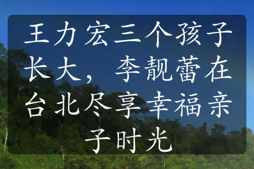 王力宏三个孩子长大，李靓蕾在台北尽享幸福亲子时光