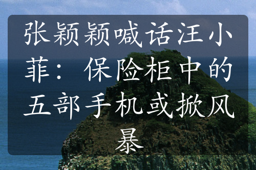 张颖颖喊话汪小菲：保险柜中的五部手机或掀风暴