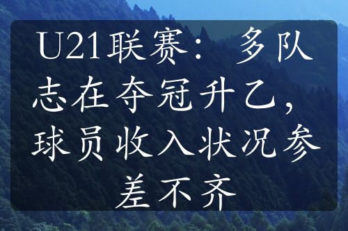 U21联赛：多队志在夺冠升乙，球员收入状况参差不齐