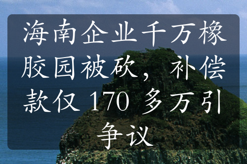 海南企业千万橡胶园被砍，补偿款仅 170 多万引争议