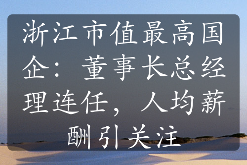 浙江市值最高国企：董事长总经理连任，人均薪酬引关注