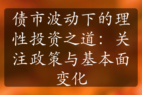 债市波动下的理性投资之道：关注政策与基本面变化