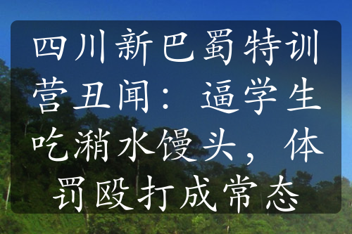 四川新巴蜀特训营丑闻：逼学生吃潲水馒头，体罚殴打成常态