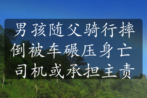 男孩随父骑行摔倒被车碾压身亡 司机或承担主责