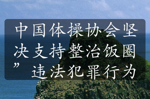 中国体操协会坚决支持整治饭圈”违法犯罪行为