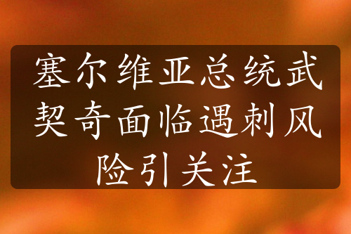 塞尔维亚总统武契奇面临遇刺风险引关注