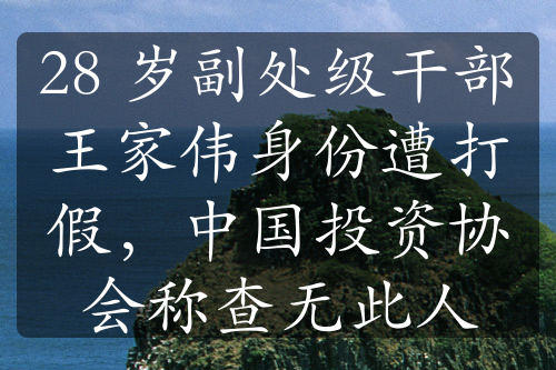 28 岁副处级干部王家伟身份遭打假，中国投资协会称查无此人