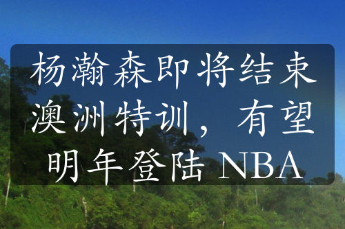 杨瀚森即将结束澳洲特训，有望明年登陆 NBA